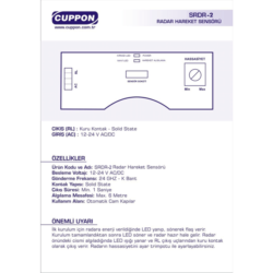 Cuppon SRDR 2 Fotoselli Kapı Hareket Sensörü Kullanım Kılavuzu