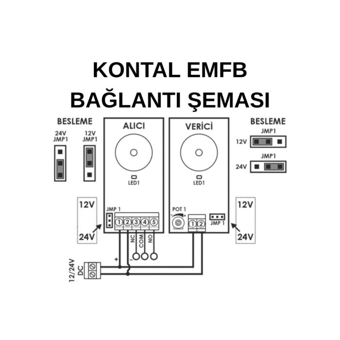 Kontal Emfb Emniyet Sensörü Bağlantı Şeması, Kontal Emfb Bağlantı Şeması, Emfb Bağlantı Şeması