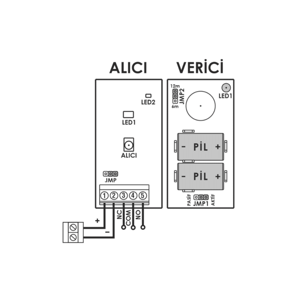 Kontal Emfp Pilli Emniyet Fotoseli Bağlantı Şeması