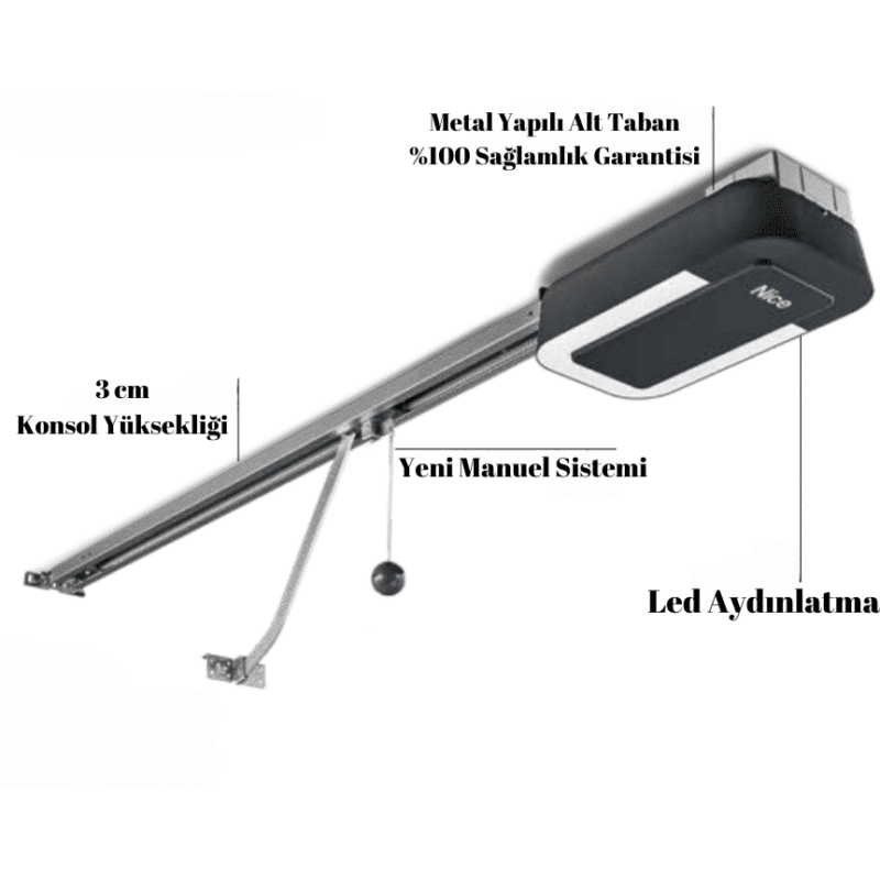 Nice Spider 1200 Seksiyonel Kapı Motoru Kit Paket