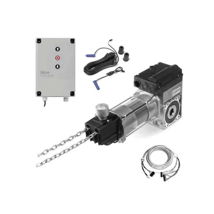 Nice SD100 Seksiyonel Motor - D-Pro Action Kontrol Ünitesi - Opto Sensör (7 Mt. Kablo Dahil)