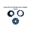 Somfy 60 mm Sekizgen Boru Aparat Takımı