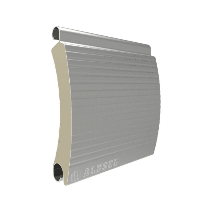 SL-100 Metalik Gri Alüminyum Poliüretan Kepenk Lameli (1 Metre)