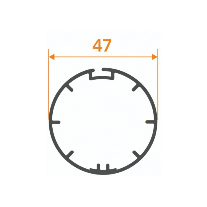 47 Mm Alüminyum Stor Perde Borusu, 47 Mm Motorlu Perde Borusu, 47 Mm Perde Borusu