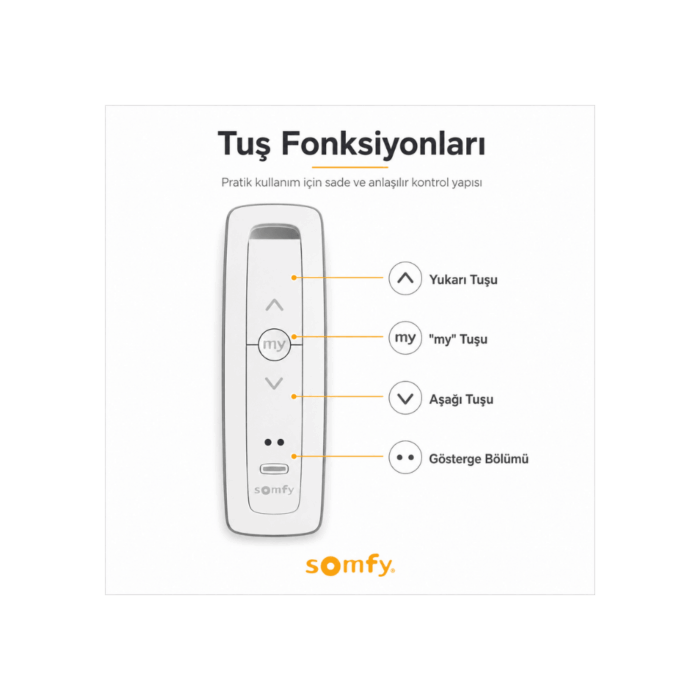 Somfy Situo 2 RTS Pure 2 Kanallı Kumanda